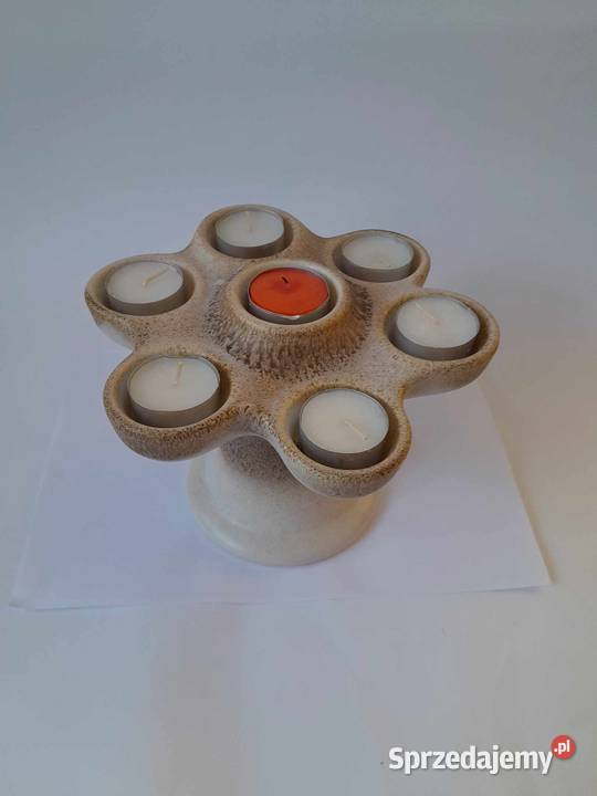 Ceramiczny świecznik Silberdistel Keramik dolnośląskie Ząbkowice Śląskie sprzedam
