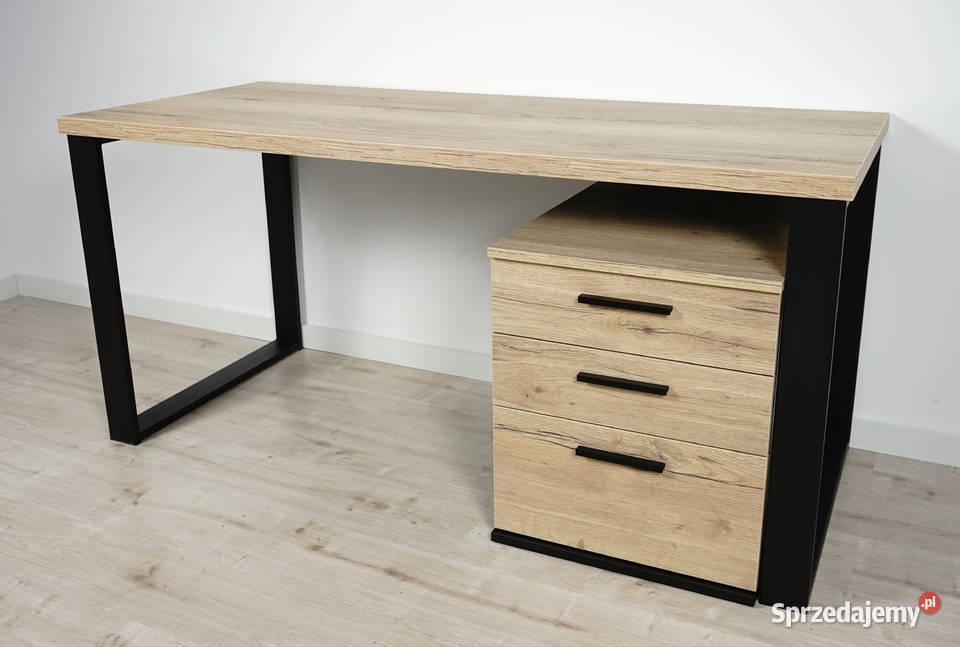 Zestaw Loft Biurkokontenerek Dąb Castello 160cm Meble Biłgoraj