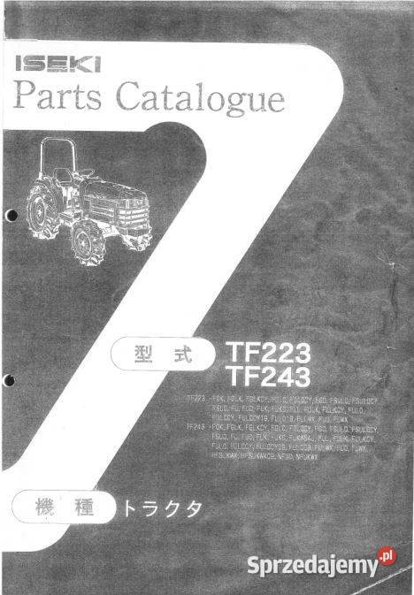 ISEKI TF223 TF243 TU180 TU200 katalog części Kielce