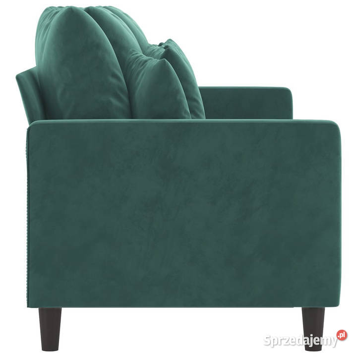 Sofa 3osobowa ciemnozielony 180 obita aksamitem Warszawa