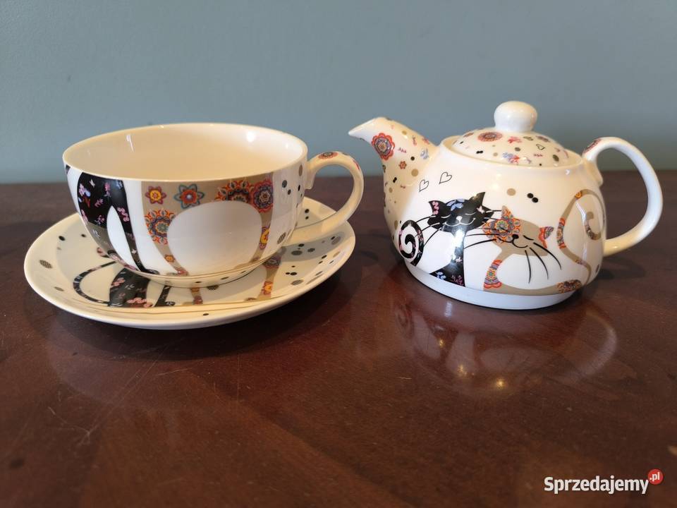 Piękny unikalny zestaw porcelany do kawy herbaty łódzkie Łódź