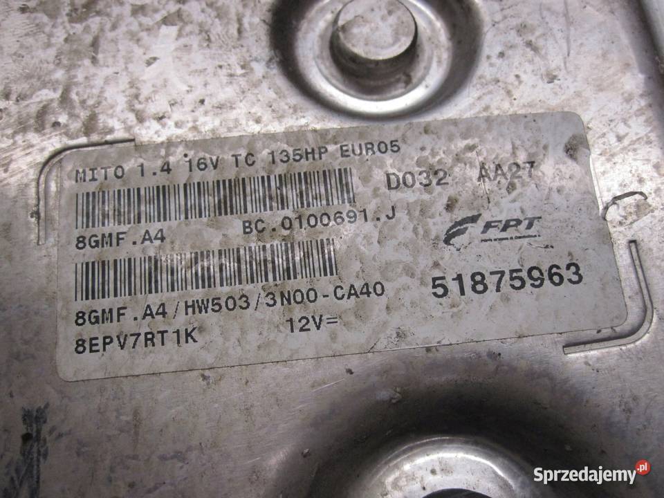 ALFA ROMEO MITO 10r komputer sterownik silnika świętokrzyskie Kielce