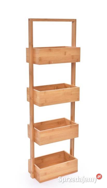 BAMBUSOWY REGAŁ z 4 głębokimi półkami GoEco wys