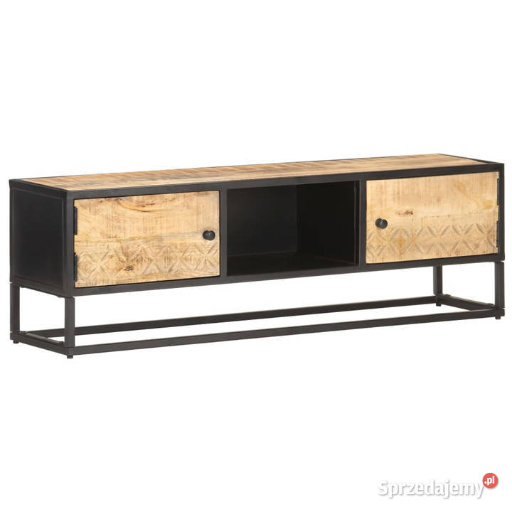 Szafka TV z drzwiczkami 130x30x40 surowe drewno RTV Warszawa sprzedam