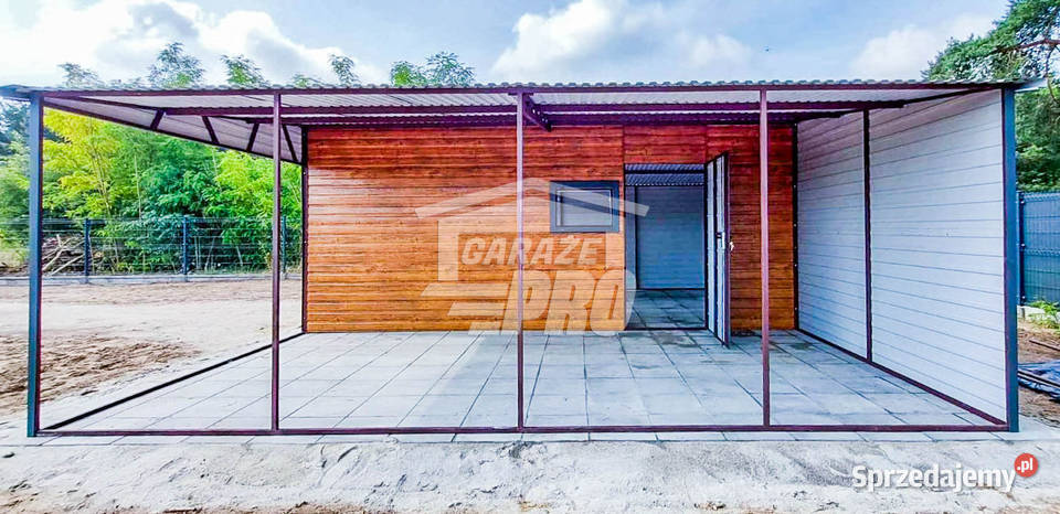 Garaż Blaszany 4x6m Wiata 4x6m Brama Uchylna Zgorzelec