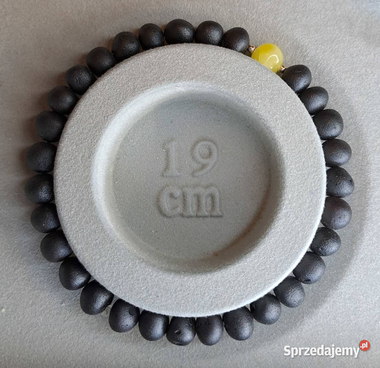 Korale i bransoletka z bursztynu baroczek czarny Warszawa sprzedam