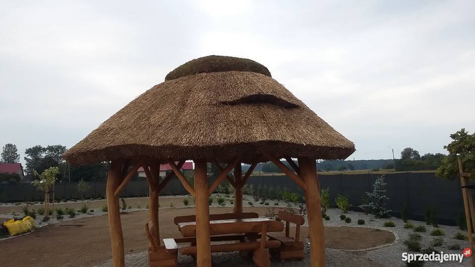 Altany huśtawki kryte trzcina strzecha wielkopolskie Konin