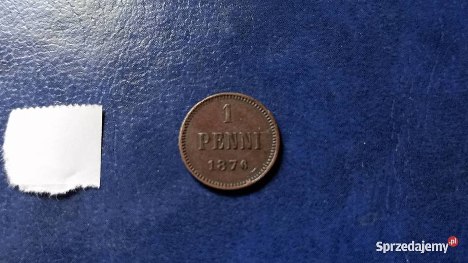 Stare monety 1 penni 1876 Finlandia podkarpackie