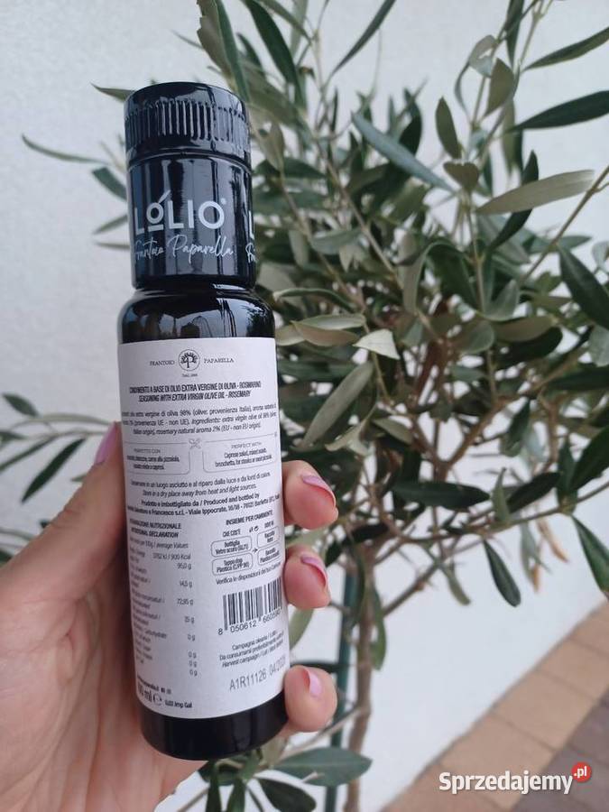 Włoska oliwa virgin z aromatem rozmarynu 100 ml Gniechowice sprzedam