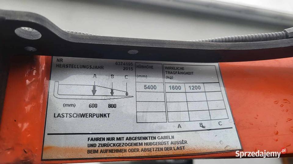 BT RRE160C 2015 podnoszenie 540 m GWARANCJA Biznes i Przemysł