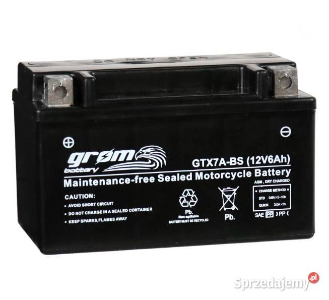 Akumulator motocyklowy GROM GTX7ABS YTX7ABS 12V Elbląg