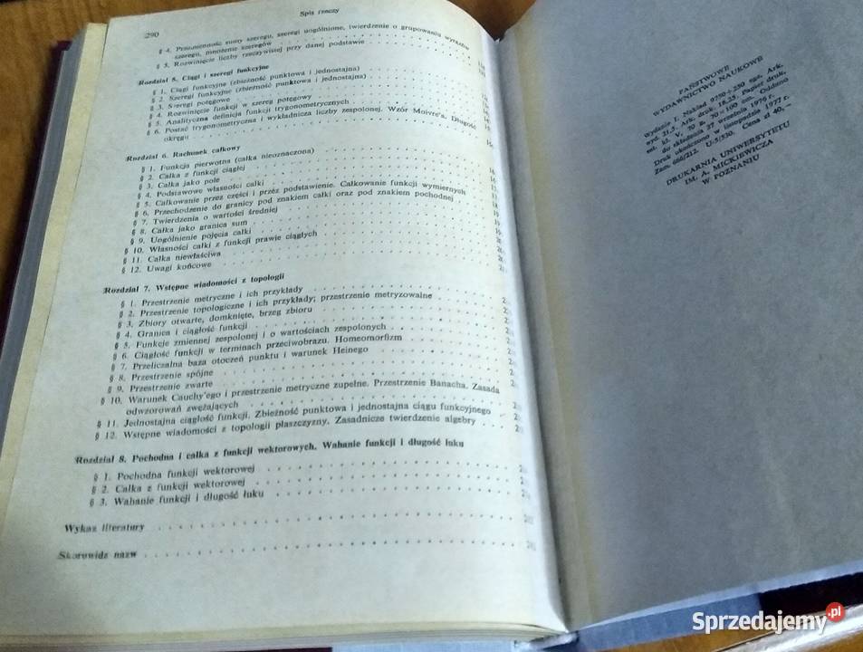 Analiza matematyczna nauczycieli Andrzej Rok wydania 1977 Gdańsk