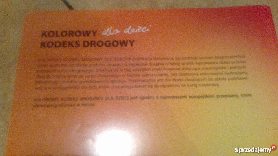Kolorowy kodeks drogowy dzieci Oborniki Śląskie sprzedam