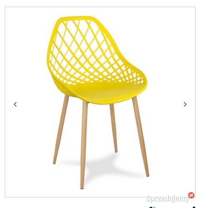 Żółte krzesło ażurowe Promocja