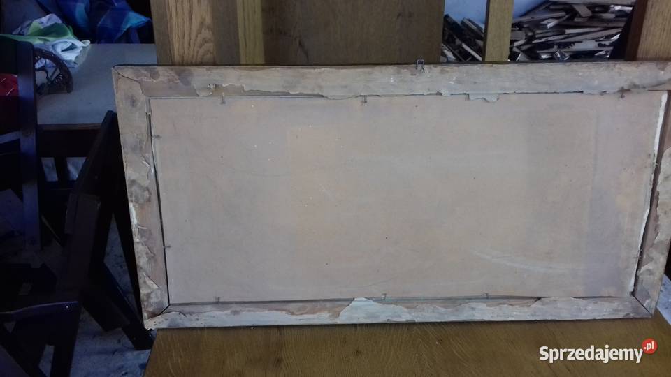 Stary obraz oleodruk Ostatnia wieczerza Malarstwo podkarpackie Nisko