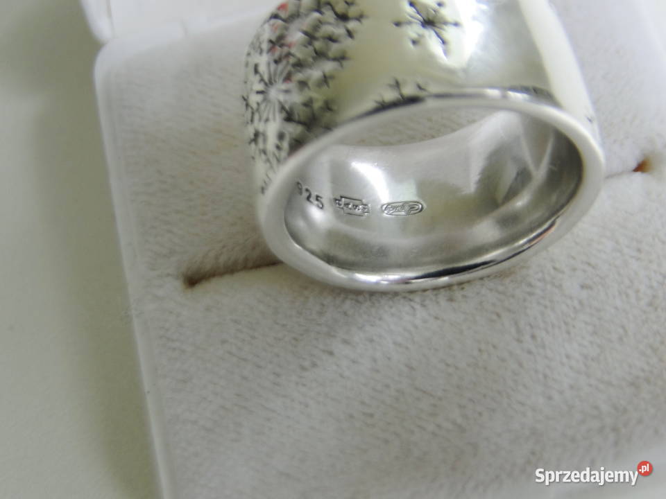Masywna 1647 gram obrączkapierścionek srebro 925 srebro Warszawa