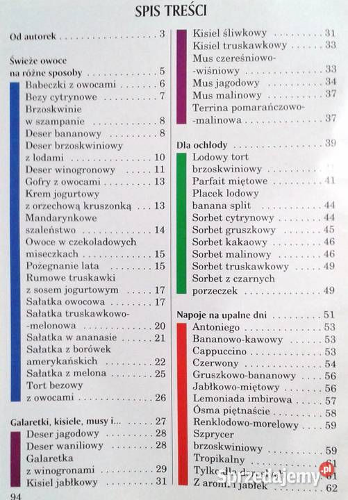 Ciasta i desery na lato J Futkowska M Rok wydania 1999 Chełm sprzedam