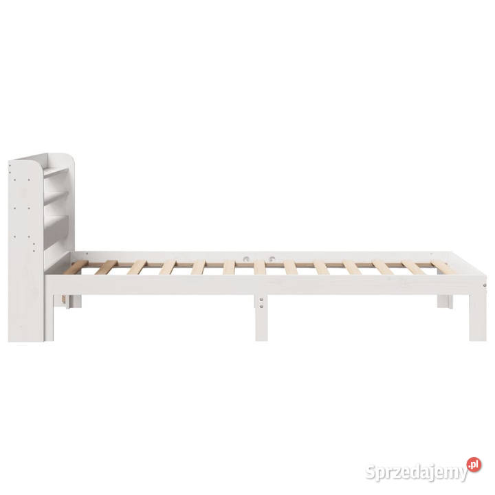Rama łóżka z wezgłowiem biała lite drewno 85cm Warszawa sprzedam