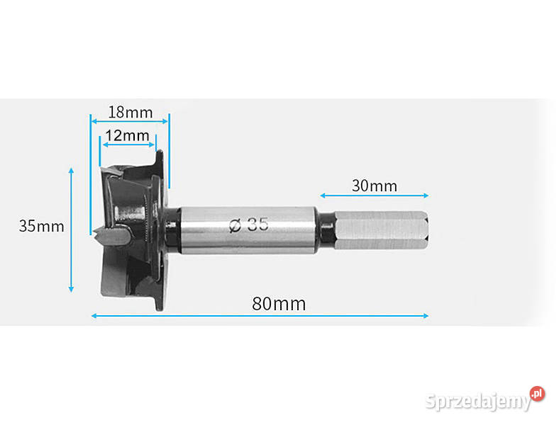 Frez wiertło do zawiasów puszkowych fi 35mm Krosno sprzedam