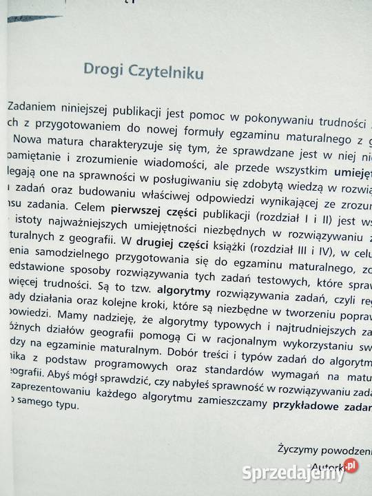 Matura 100 geografia outlet książki używane Warszawa sprzedam