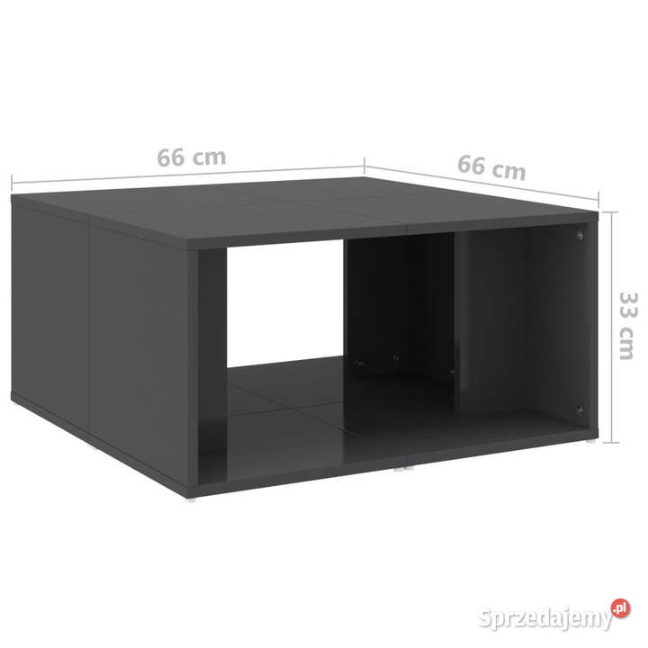 Stoliki kawowe 4 szare połysk 33x33x33 WM806821 Warszawa