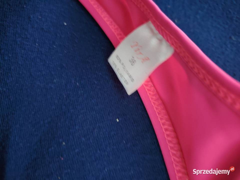 Neonowe Bikini BOHO z Frędzlami Soczysty Róż Rozmiar 36(S)