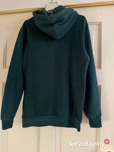Bluza męska S CA zielona z kieszenią z kapturem