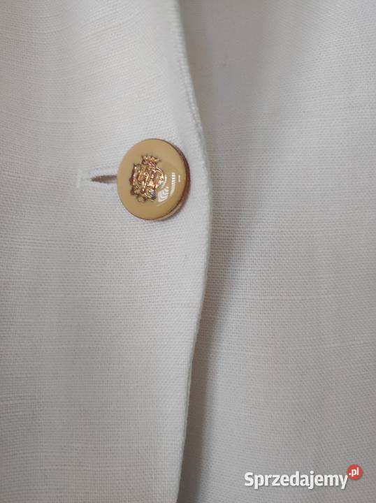 lniany letni żakiet marynarka garnitur elegancki biały Moda i Styl Kielce