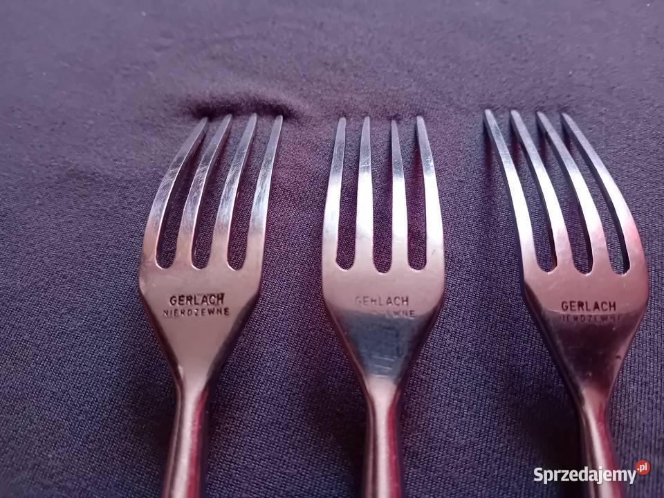 Trzy widelce Gerlach z bakelitowymi trzonkami Koźminek sprzedam