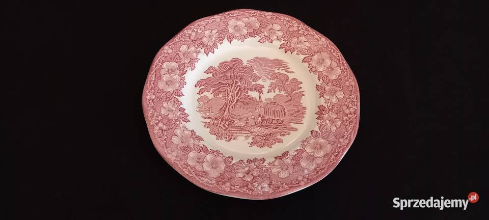 Talerz płaski angielski Enoch Wedgwood Porcelana i szkło