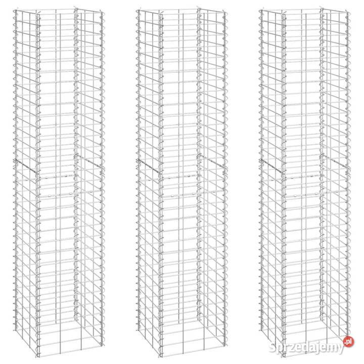 Wysokie donice gabionowe 3 30x30x150 żelazo Warszawa