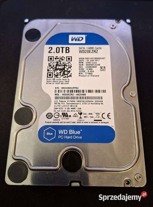 Dysk 2TB 35 SATA HDD 5400obr 64MB WD BLUE Kraków