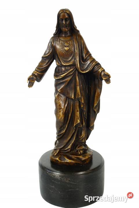 JEZUS CHRYSTUS figura z brązu rzeźba biblia Antyki Gizałki