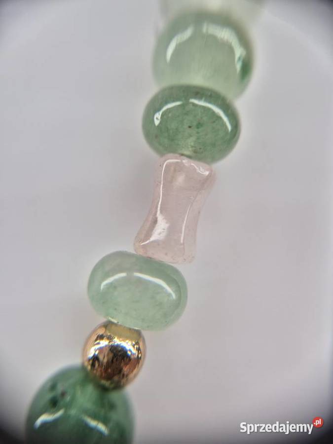 Naszyjnik agat mszysty zielony leśny vibe Rybnik