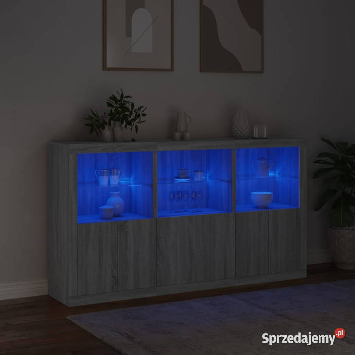 Szafka z oświetleniem LED szary dąb sonoma Warszawa