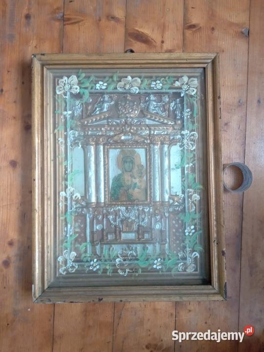 Obraz swiety polska sztuka ludowa Antyki