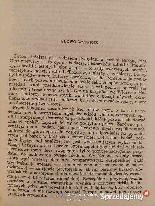 Spór o Barok Sobolewska książki Warszawa Rok wydania 1986 mazowieckie