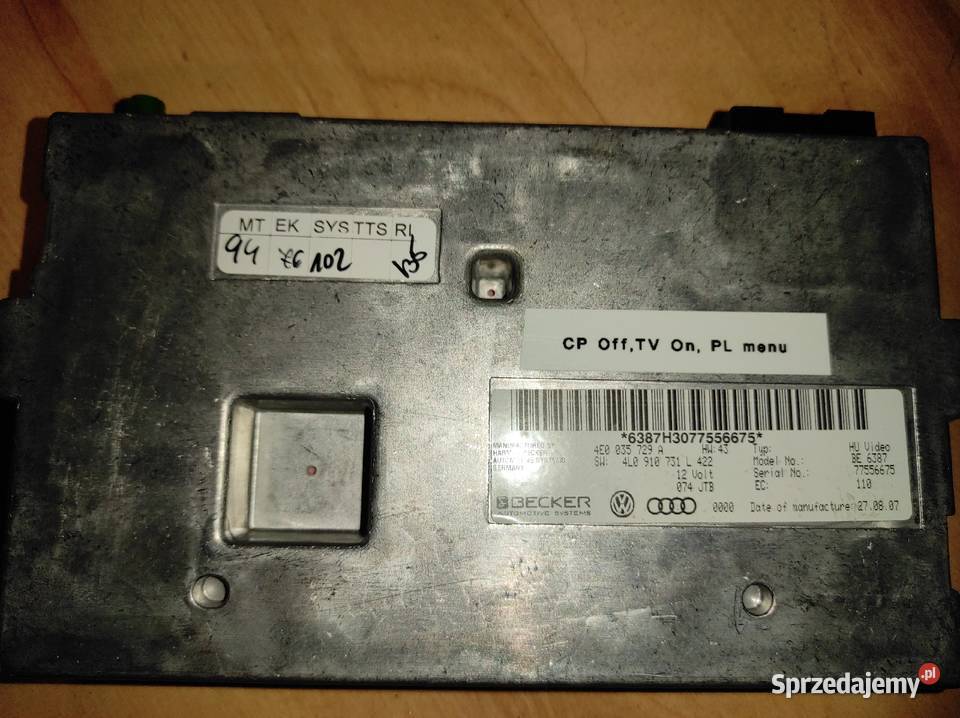 Sterownik MMI2G High FBas4E0035729A 4L0910731LCP Radlin sprzedam