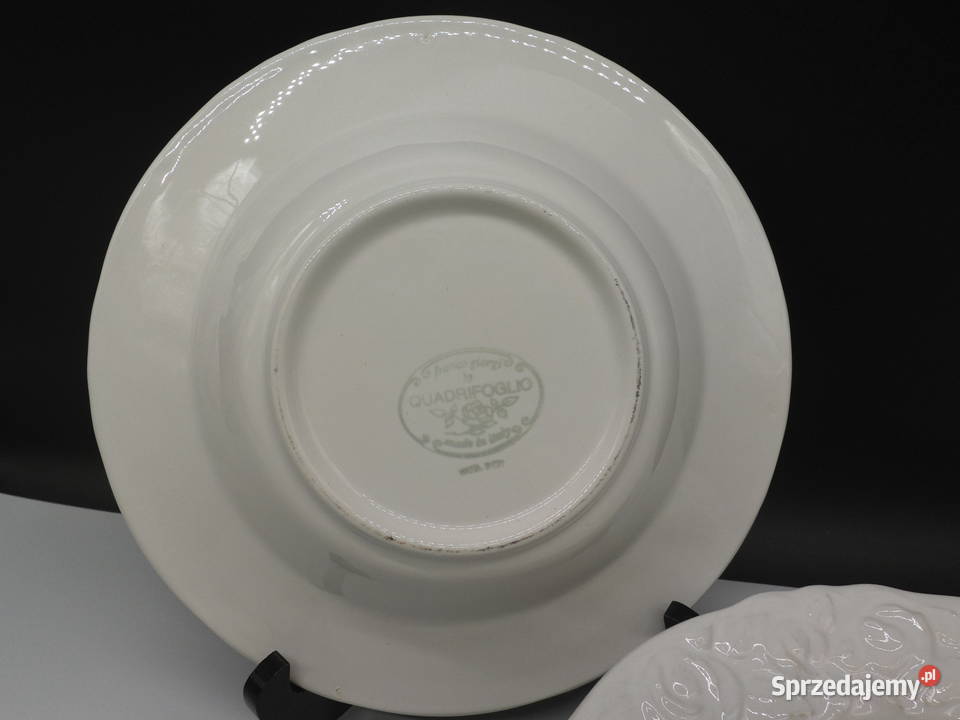 Talerze Głębokie Quadrifoglio by Franco Giorgi Porcelana i szkło Raszków