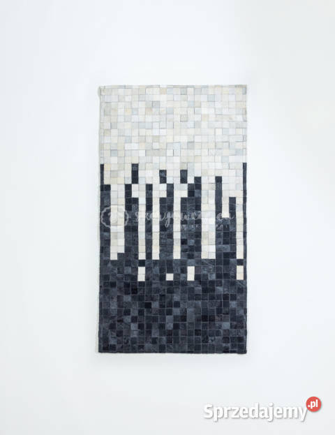 Skóra bydlęca dywan patchwork skórzany 80x150 małopolskie