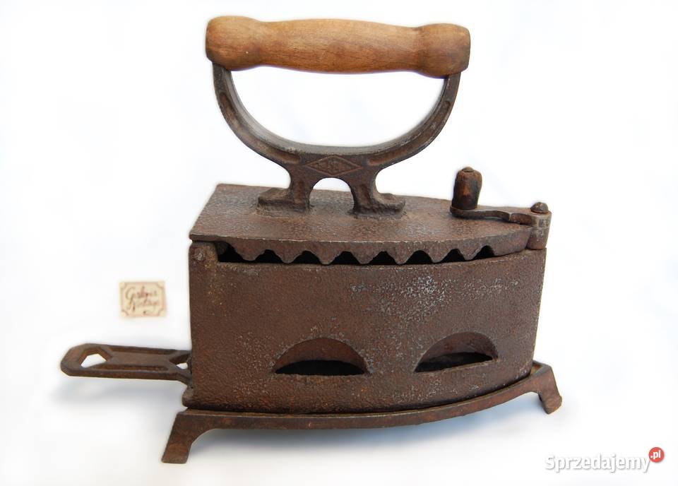 Stara żeliwna ażurowa podstawka pod żelazko brązowy Dom i Ogród