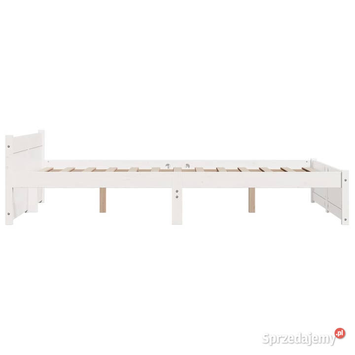 Rama łóżka biała lite drewno 140 x 200 WM815045 Warszawa