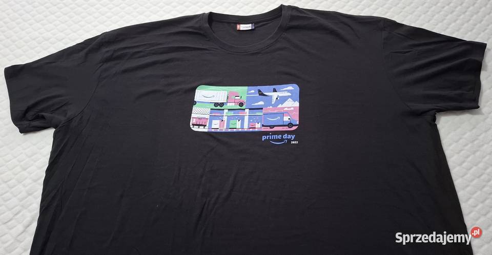 Koszulka krótki rękaw Tshirt czarna Amazon Odzież codzienna sprzedam