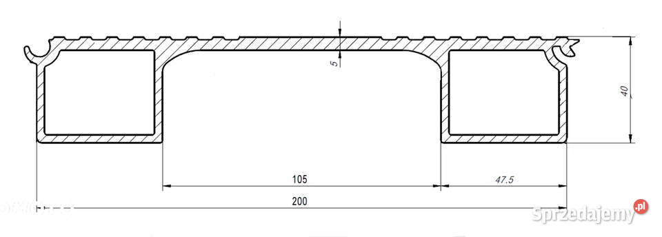 Platforma aluminiowa z mocnego panela wys 40mm