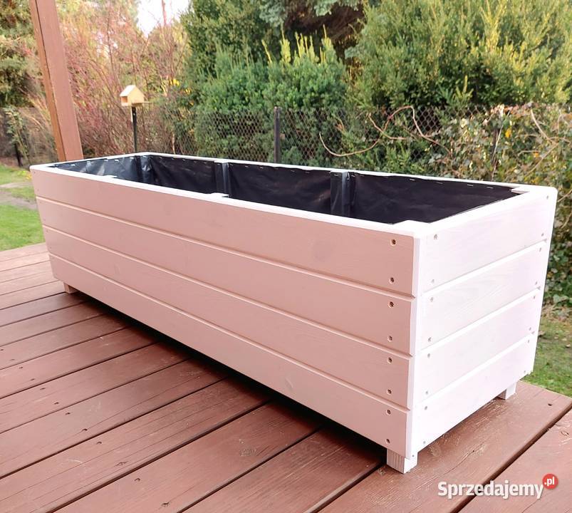 Donica drewniana biała Radomsko