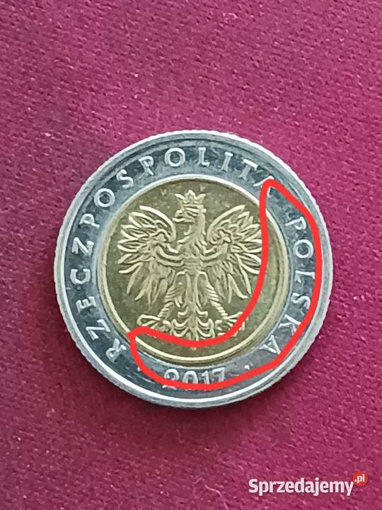 5 Złotych 2017 r Destrukt mennicy