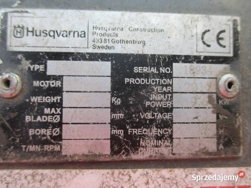 Przecinarka piła jezdna spalinowa do betonu