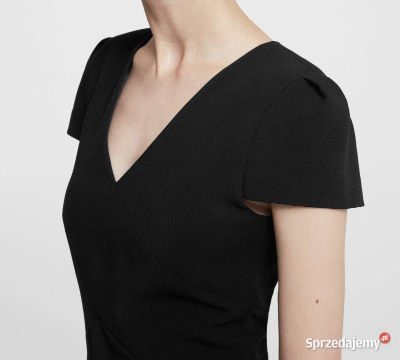 MANGO sukienka bodycon z ozdobnym szwem czarna Mango Spódnice i sukienki lubelskie Zamość