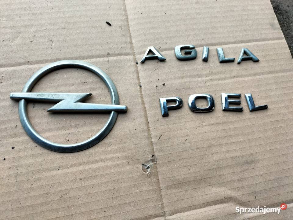 OPEL AGILA A NAPIS ZNACZEK EMBLEMAT Kamień-Kolonia