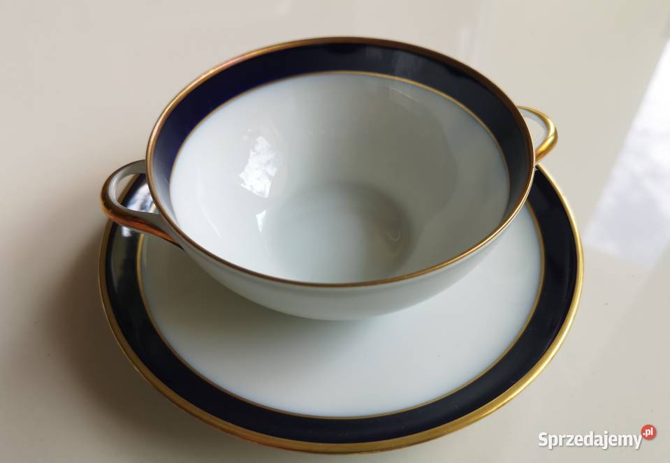Bulionówka Hutschenreuther kobalt złocenia Porcelana i szkło kujawsko-pomorskie Toruń sprzedam